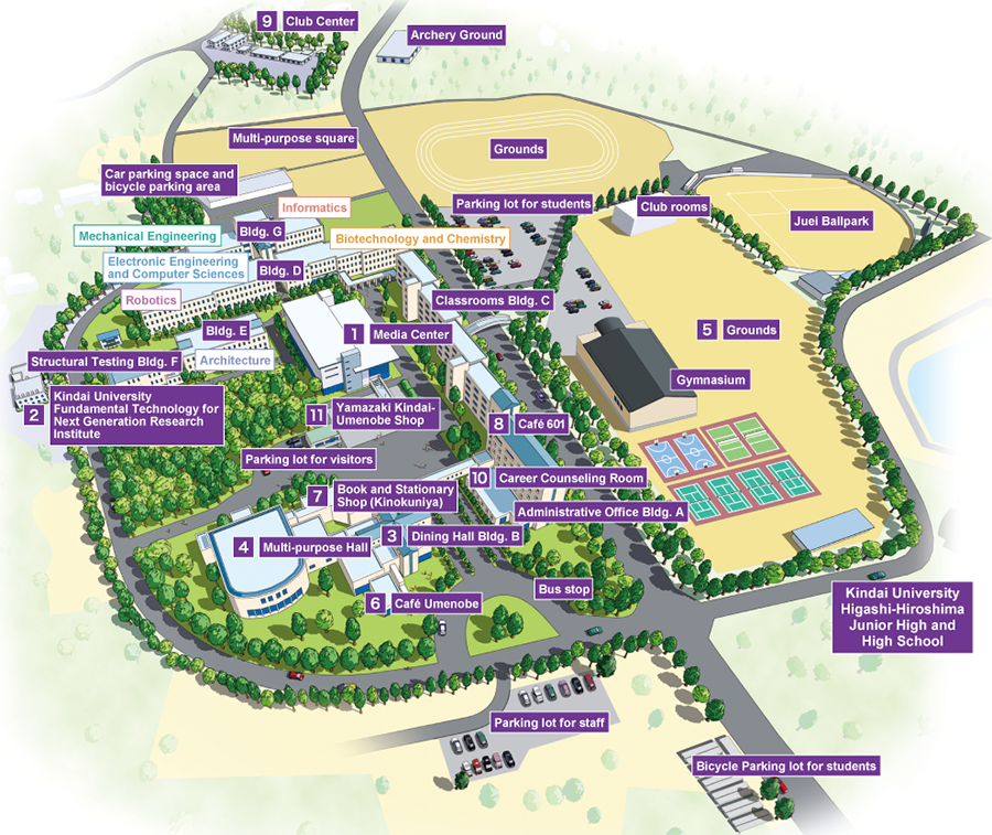 Kindai University Faculty of Engineering Campus Map